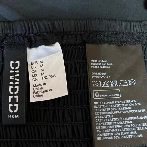 H&M Divided Womens Black Adjustable Spaghetti Straps Square Neck Blouse Top Sz 4 - Picture 3 of 3